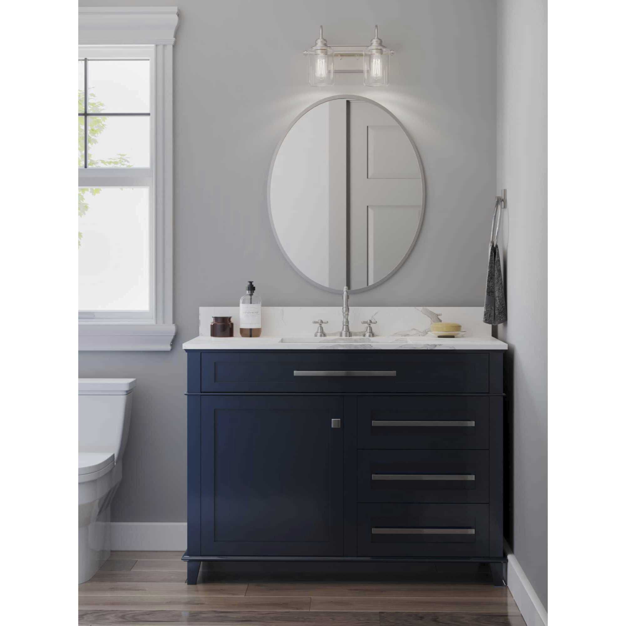 Aiken 2 Light 15 inch Brushed Nickel Bath Vanity Wall Light